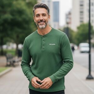 Columbia 3 button green thermal size XL